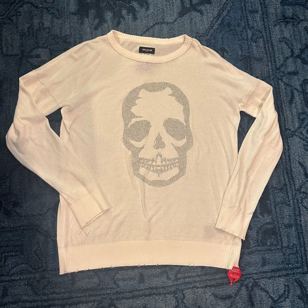 Zadig & Voltaire Gaby Skull Sweater in Strass (Sz Medium)